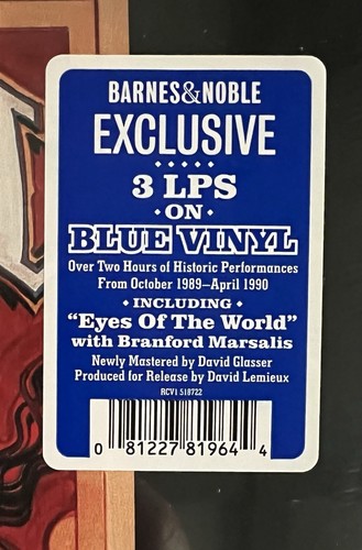 GRATEFUL DEAD - WITHOUT A NET LIVE 3 LP SET BLUE VINYL RECORDS NEW SEALED - Picture 2 of 3