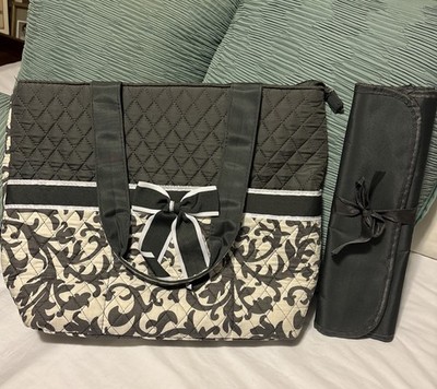 Ngil Grey and White Quilted Diaper Bag New without tags 