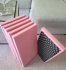 6 Sound Absorbing Acoustic Wall Panels in Pink Blush - SET of 6