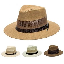 Sun Protection Western Cowboy Hat Mesh Straw Hat New Cowgirl Cap  Summer