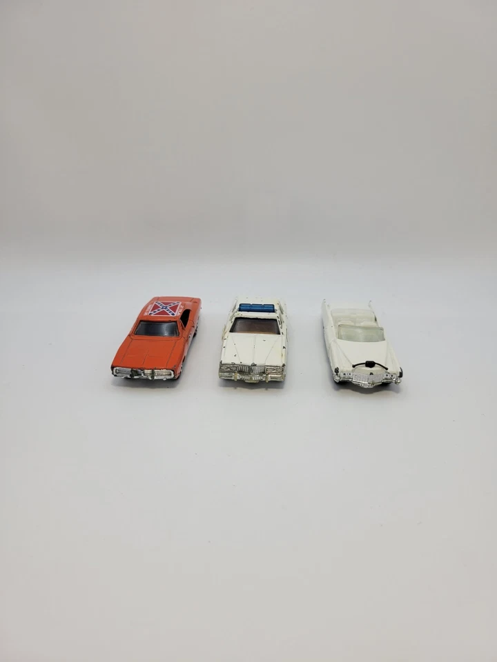 1981 年 ERTL Dukes of Hazzard 压铸汽车套装 – 李将军、警长、Boss Hogg 复古 — 第 3/4 张图片