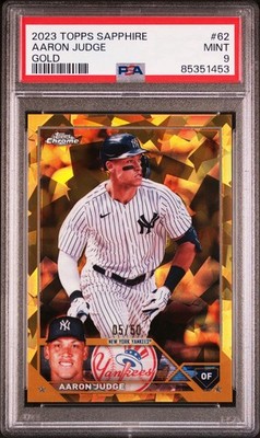 2023 Topps Chrome Sapphire Gold Aaron Judge /50 PSA 9 MINT
