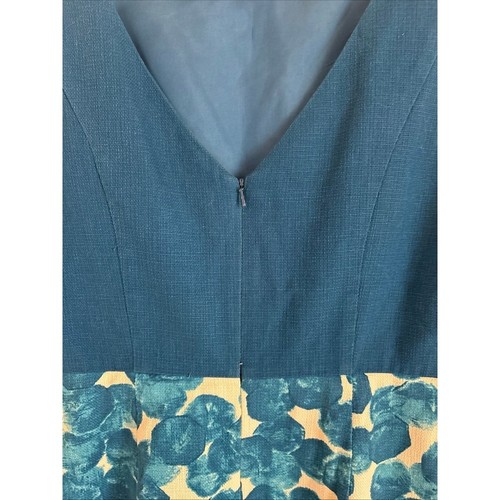 Tabitha Anthropologie Blue Watercolor Dots Printed Sheath Dress Womens Sz 6 - Picture 8 of 10