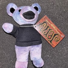 Grateful Dead Beanie Bear JERRY Garcia Stuffed Plush Doll Liquid Blue Vintage