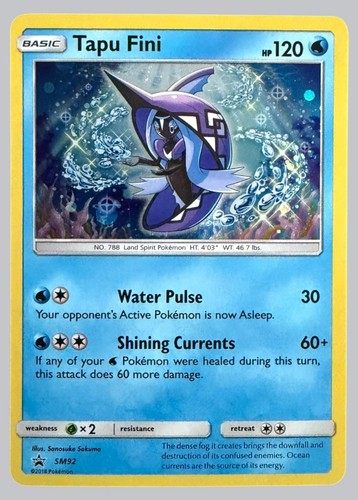 Tapu Fini - SM92 (Cosmos Holo) Promo Sun & Moon Promo Pokemon LP