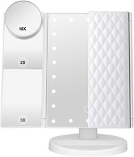 Makeup Mirror Vanity Mirror with Lights 1X 2X 3X 10X Magnification, Lighted Make