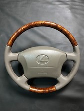 LEXUS LX470 98-2002 Wooden Grain Leather Stitched OEM Steering wheel