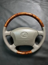LEXUS LX470 98-2002 Wooden Grain Leather Stitched OEM Steering wheel