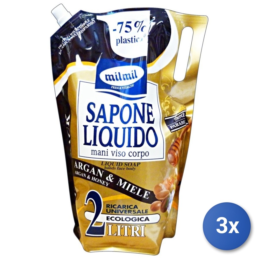 3X Mil Mil Soap Bag 2000 ML. Argan Honey
