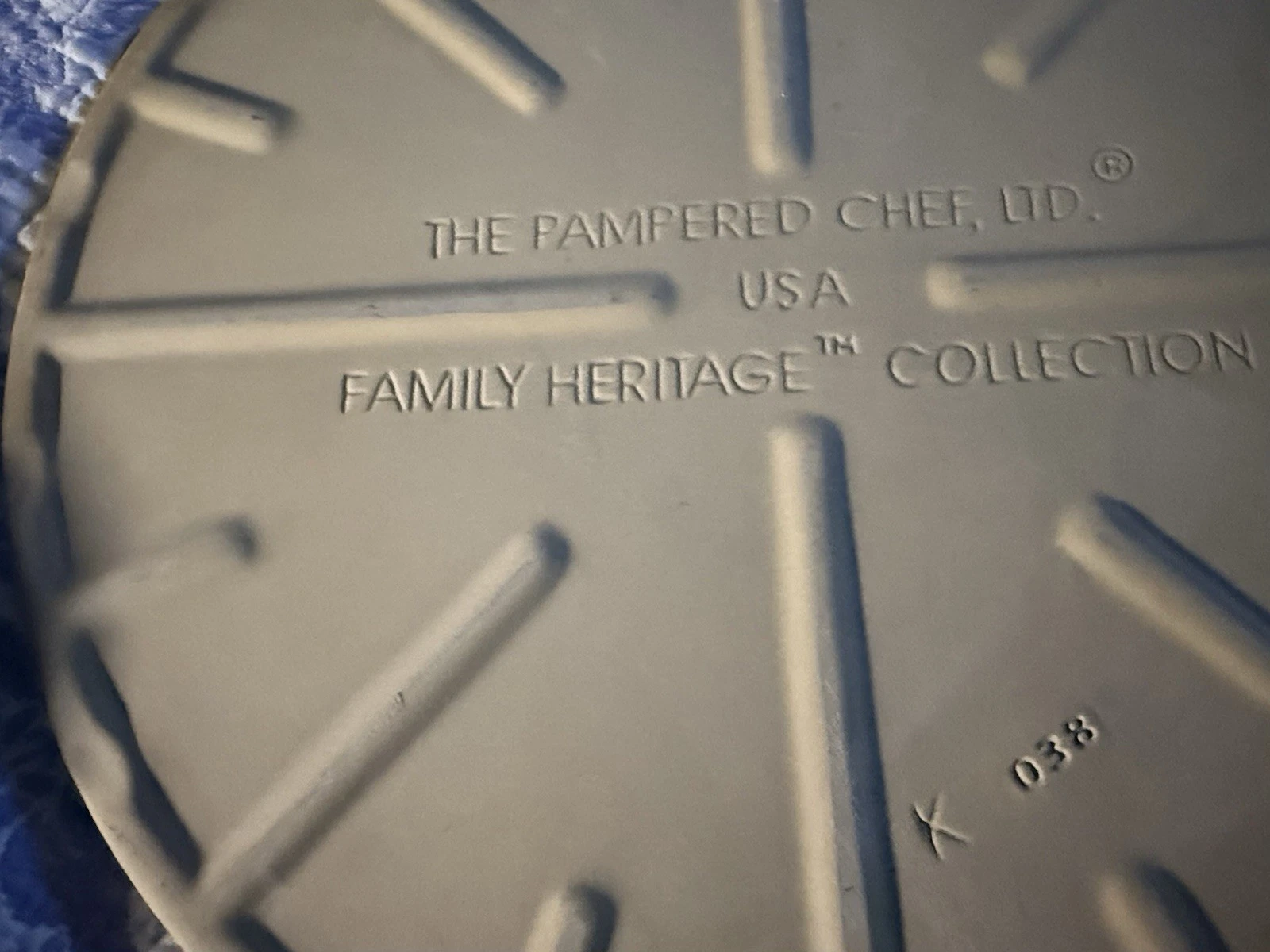 Pampered Chef Family Heritage Stoneware 15" Pizza Stone Round Flat Pan USA