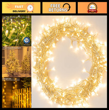 36ft 100 LED Battery Operated String Lights, Waterproof, Timer, 8 Modes, Warm Wh