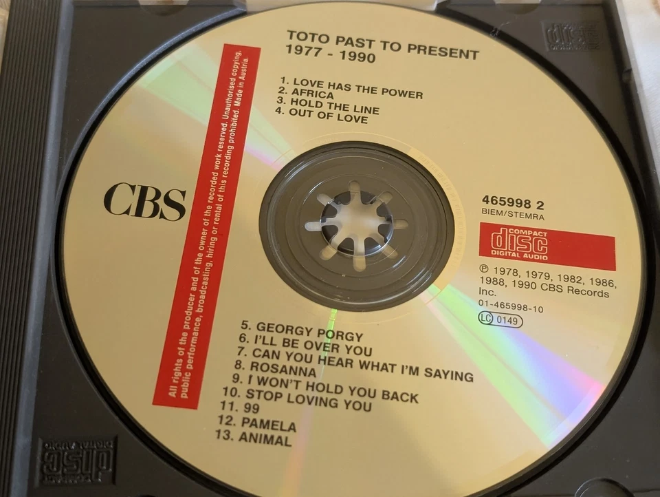 Toto Past to Present 1977-1990 CD Zustand sehr gut Africa Hold the line Rosanna - Bild 3 von 4