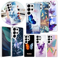 For Samsung S26 Ultra S24 S25 S23 Custom Butterfly Tough PC IMD Phone Case Cover