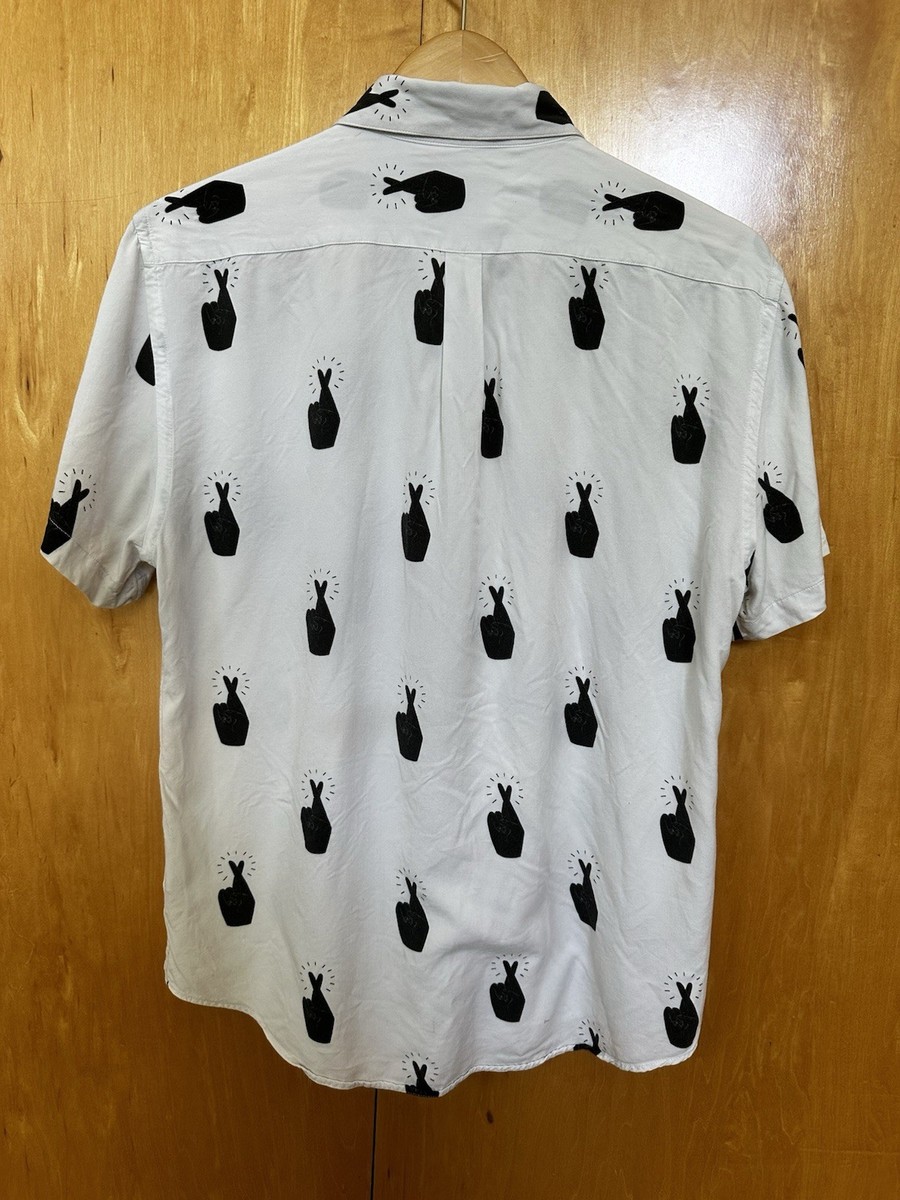 Portuguese Flannel Brand Fingers Crossed Camp Shirt Size XL Fits Like Slim L View 5