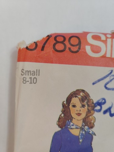 Skirt Back Wrap S 8 10 24" 25" Simplicity 6789 Sewing Pattern Cut VTG Jiffy Easy - Picture 2 of 8