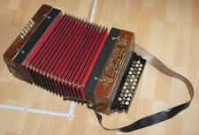 wiener knopf harmonika FRANZ HOCHHOLZER alt antik musik instrument akkordeon unr