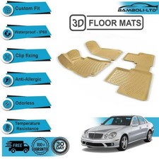 3d Molded Interior Car Floor Mat For Mercedes E Class W211 2003-2009 Beige