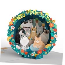Cat Mom Mother  s Day Pop-Up Card