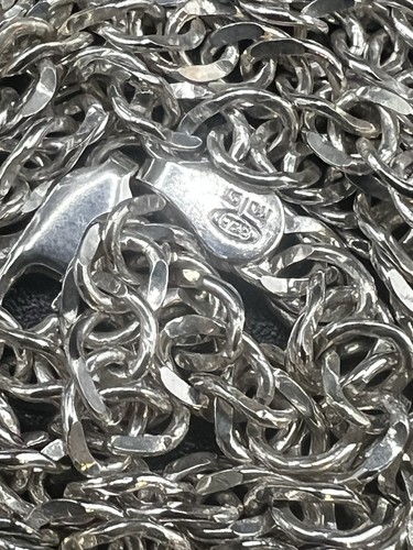 Vintage MILOR ITALY Necklace 36g 925 STERLING SILVER 50" Long Rope Chain - Afbeelding 3 van 6