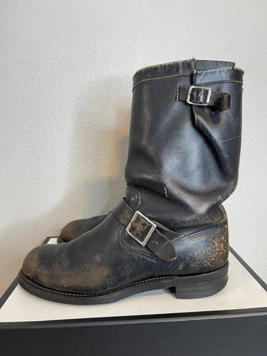 Vintage 70s Sears USA Steel Toe Engineer Motorcycle Boot Armortred Sole Mens 11D - Picture 4 of 17
