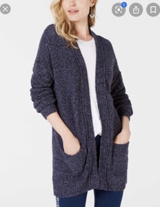 marled open front cardigan