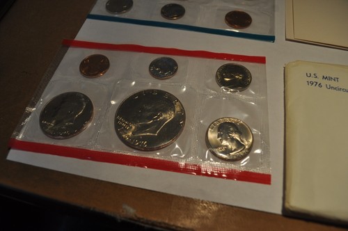 US Mint Set - 1976 - Uncirculated - PD - OGP Envelope - 12 Coins Sealed - Picture 3 of 9
