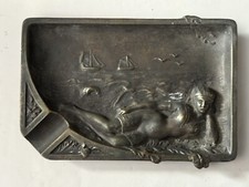 Cendrier Art Deco Métal Collection Souvenir Modèle Déposé Mongrammé Numéroté