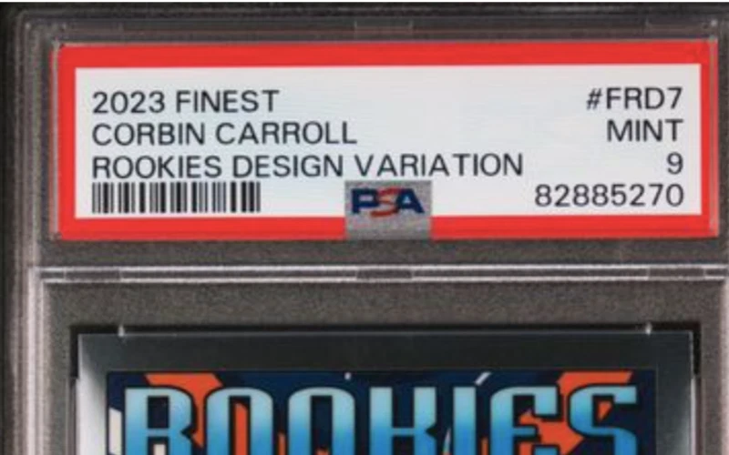 2023 Topps Finest- FDR-7 Corbin Carroll Rookies Design Variations- PSA 9 - Image 3 of 4