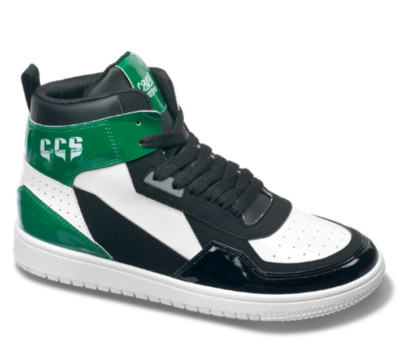 ROBERTO CAVALLI CLASS Men's Mid Top Sneaker Shoes Boots Black White Green NEW