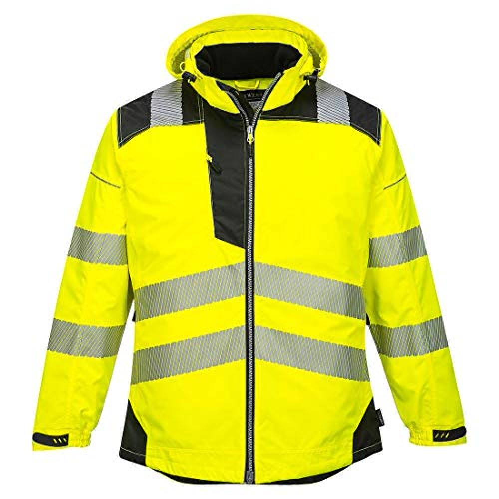 (TG. M) Portwest T400YBRM Giacca Vision Antipioggia e Alta visibilit , Giallo, M