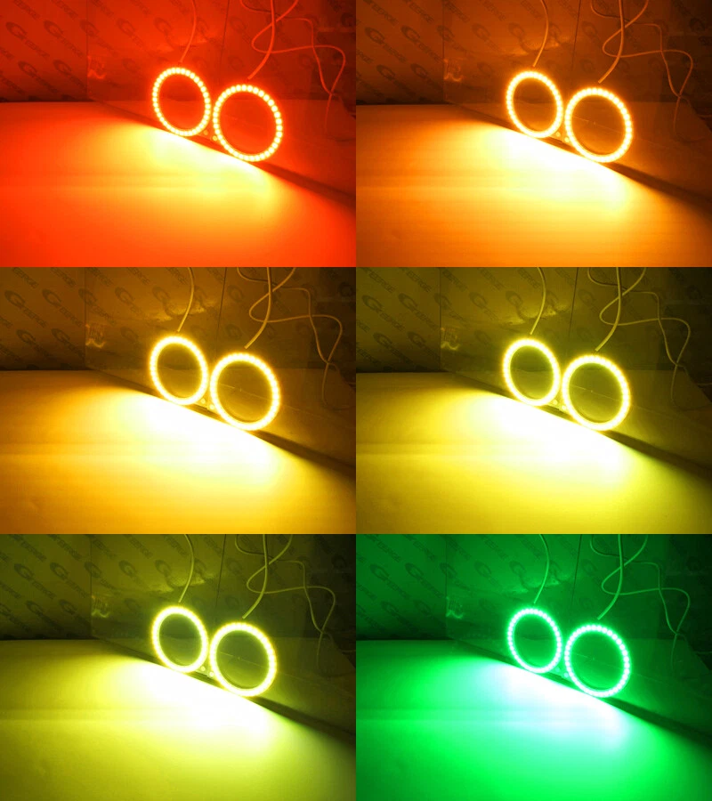 For Acura MDX 2007 - 2013 Multi Color RGB LED Angel Eyes Kit Bluetooth APP - Image 3 of 4