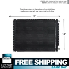 CNFP1418 A/C Universal Condenser Parallel Flow 14 x 18 O-ring #6 #8