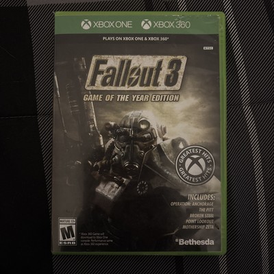 Fallout 3 Game Of The Year Edition Xbox One / Xbox 360, collectors edition Rare