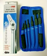 Star Pro SP6-1B-16-B 6 Piece Torx Flexible Pivot Head Star Wrench Set Boxed