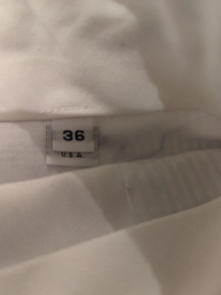 Shorts listrado azul caranguejo feito nos EUA tamanho 36 - Imagem 2 de 4