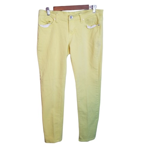 32/14P Yellow Solid Skinny Jeans | eBay