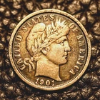 1901-P Barber Dime — photo from another recent sale