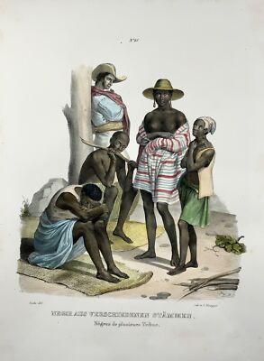 1840 Slavery, African Slaves, after Fuchs, hand coloured folio
