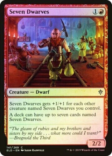 Seven Dwarves FOIL NM Throne of Eldraine - Picture 1 of 1