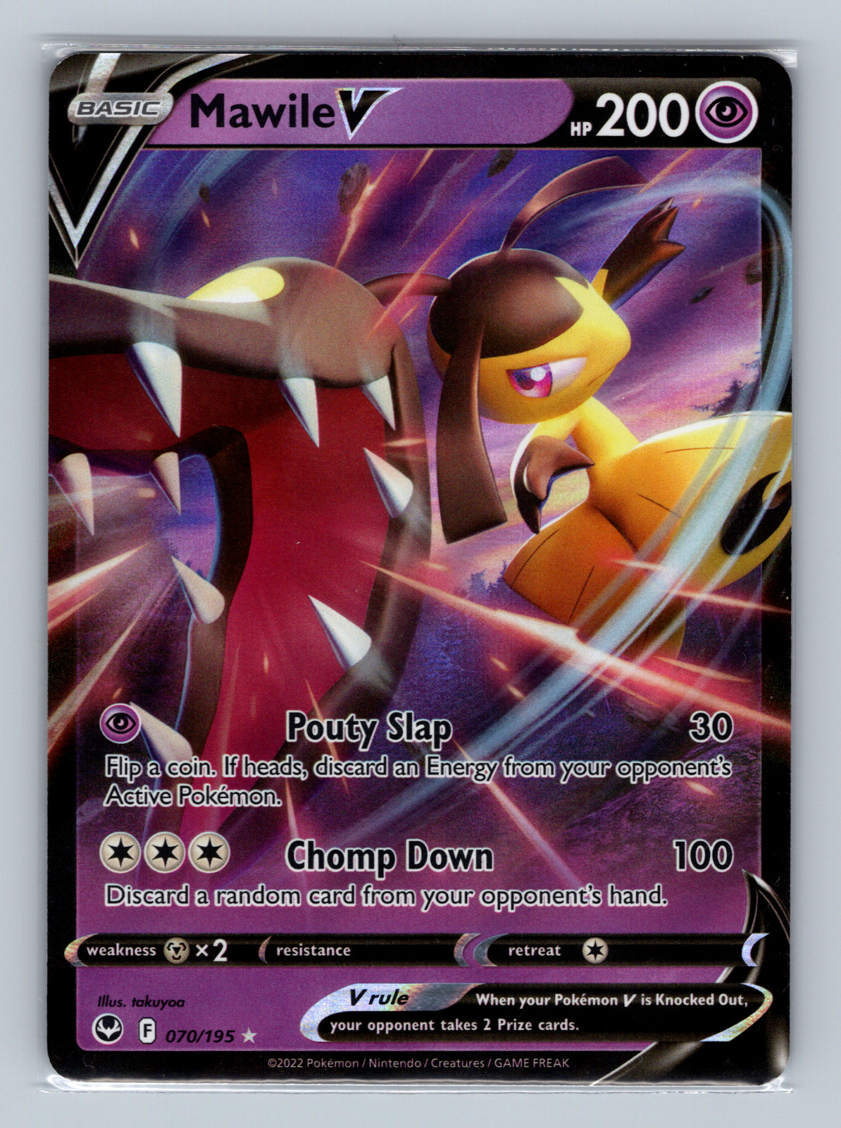 Mawile V 070/195 SWSH12 Silver Tempest Ultra Rare Holofoil Pokémon TCG NM
