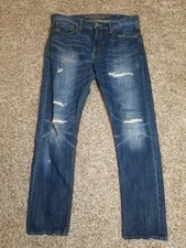 American Eagle Mens Slim 33x31 Distressed Jeans Denim