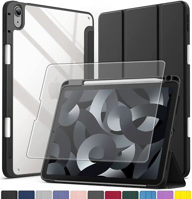 Hybrid Case + 9H Hartglas iPad Air 5/4 Gen 10.9 (2022/2020) mit Stifthalter -4