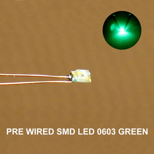 20pcs Pre-wired micro 0.1mm Copper Wire SMD LED 0603 Lights with Resistors - Picture 5 of 14