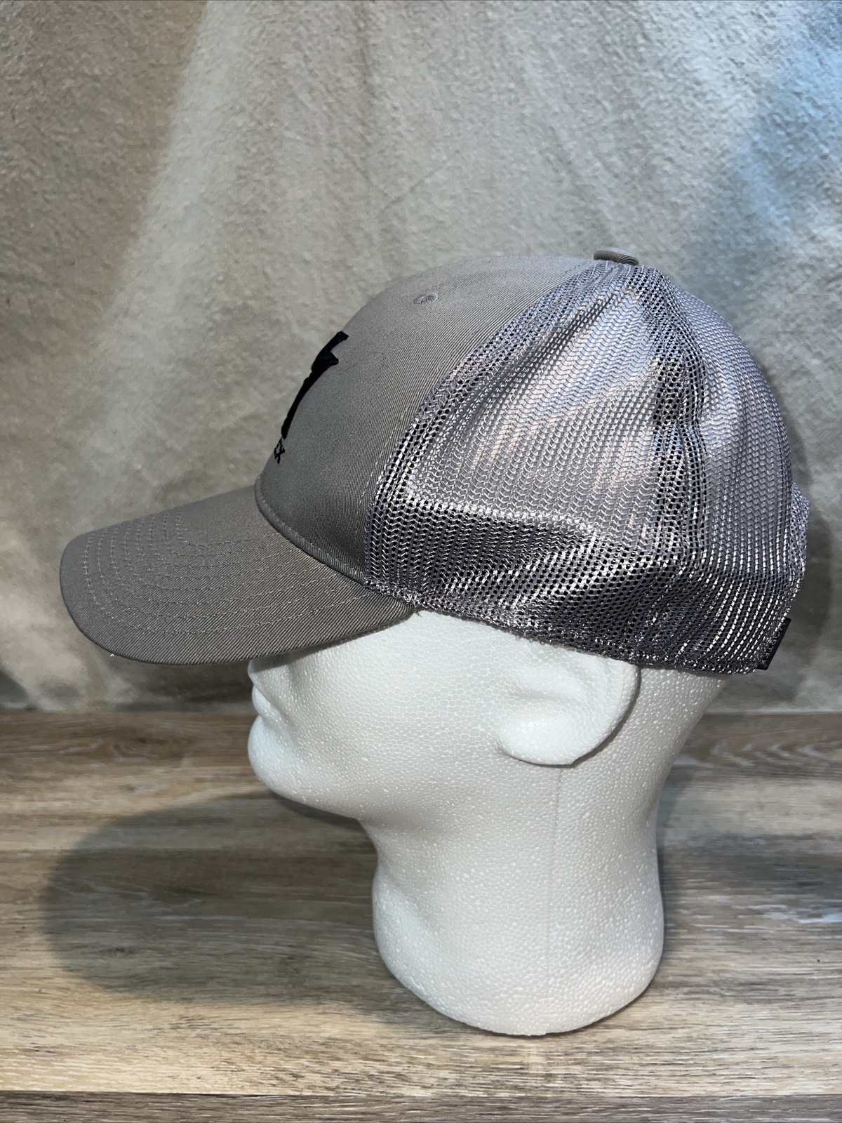 VORTEX Gray Adjustable Logo Hat / Cap Black Logo … - image 2