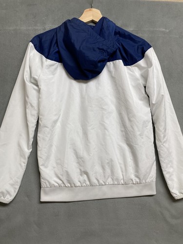 Umbro Jacket Boys Large 12/14 Blue White Full Zip Hoodie Mesh Lining USA Patch - Picture 13 of 17