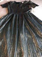 NWT LuLaRoe ELEGANT COLLECTION Amelia Pleated Green/Gold Small 6/8 4/6 Unicorn