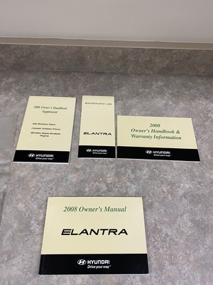 2008 Hyundai Elantra Owner's Owners Manual Guide Books Literature (5 pieces) | eBay