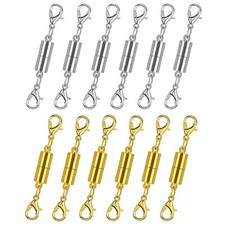 12 Pack Magnetic Necklace Lobster Clasps Jewelry Extender for Jewelry Making