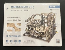 ROKR Marble Night City DIY Model Building Kit LGA01 3D Wooden Puzzle Track NIB