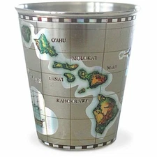 Island Heritage Stainless Steel Shot Glass Hawaii Map
